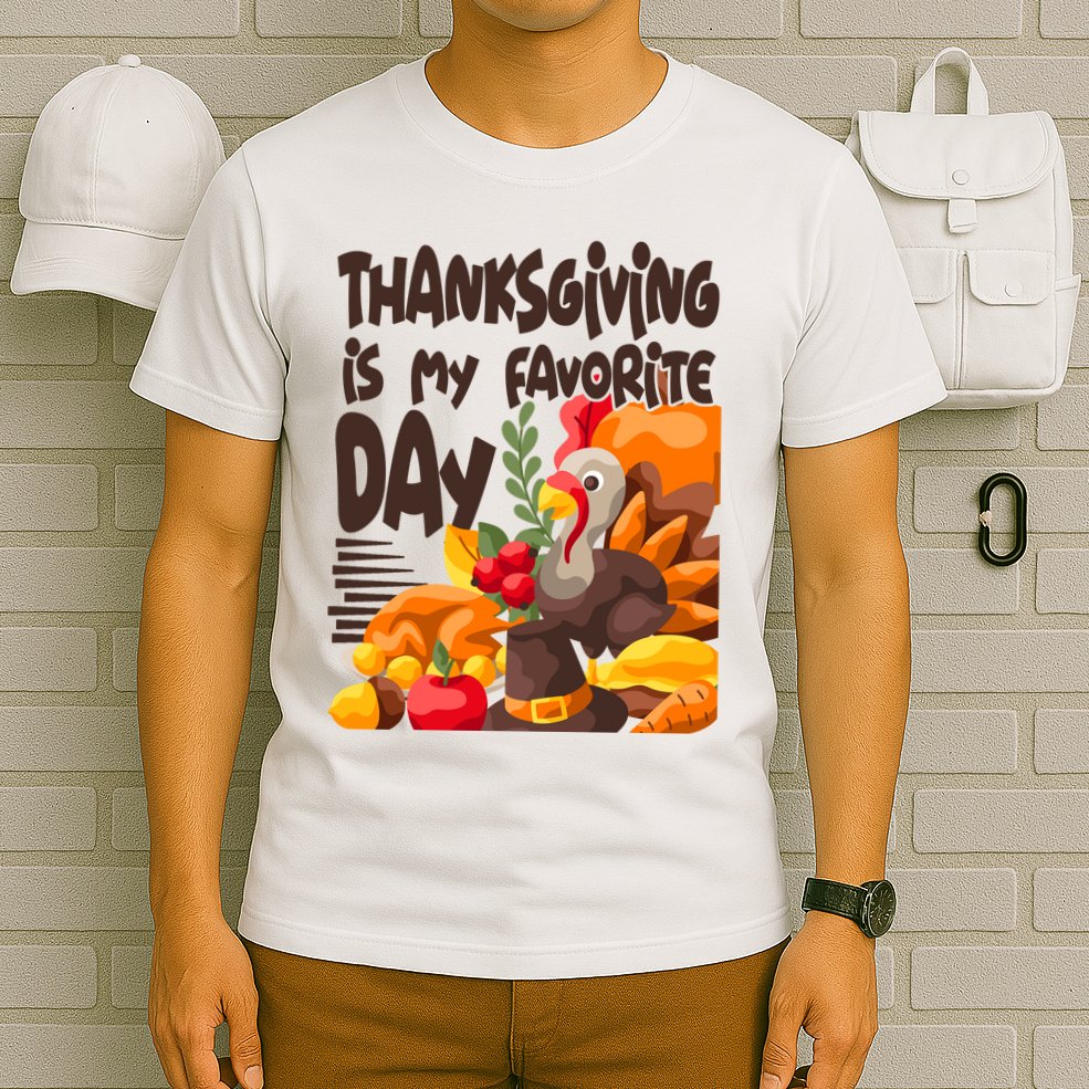 Thanksgiving Is My Favorite Day Turkey T-Shirt