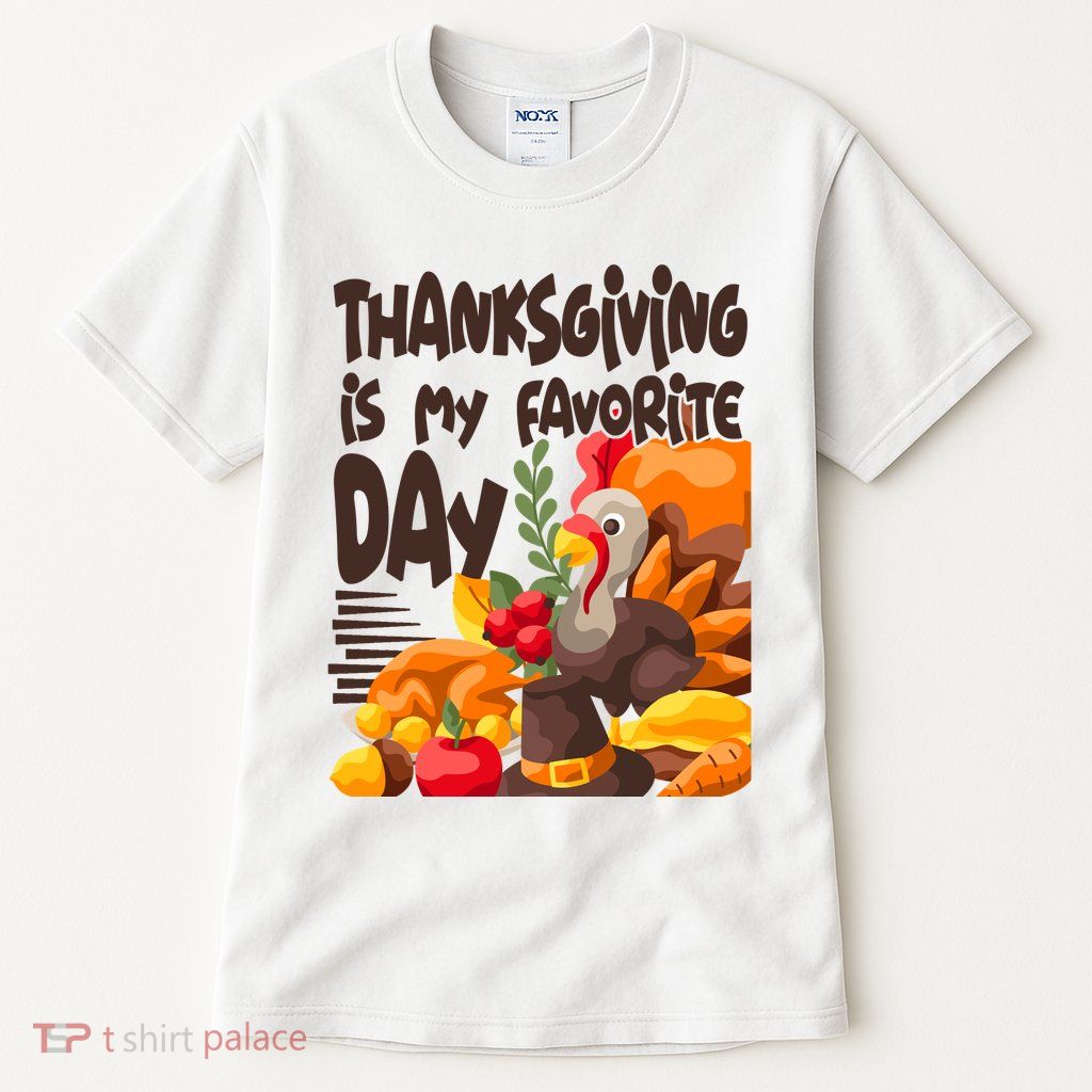 Thanksgiving Is My Favorite Day Turkey Tall T-Shirt