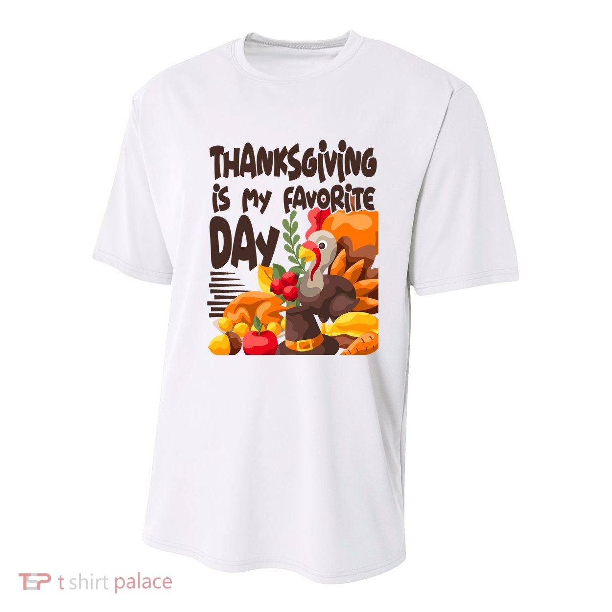 Thanksgiving Is My Favorite Day Turkey Youth Performance Sprint T-Shirt
