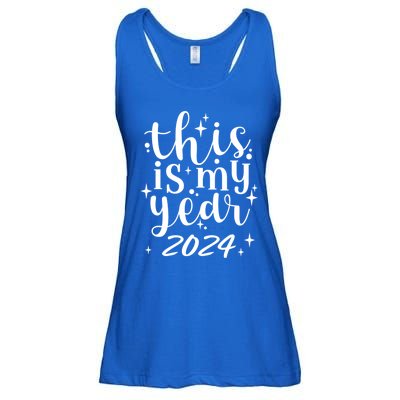 This Is My Year 2024 New Years 2024 Party Design Gift Ladies Essential Flowy Tank