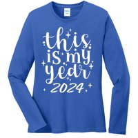 This Is My Year 2024 New Years 2024 Party Design Gift Ladies Long Sleeve Shirt