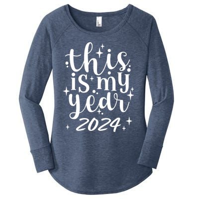 This Is My Year 2024 New Years 2024 Party Design Gift Women's Perfect Tri Tunic Long Sleeve Shirt