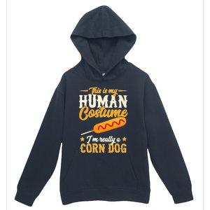 This Is My Human Costume IM Really A Corn Dog Halloween Premium Urban Pullover Hoodie