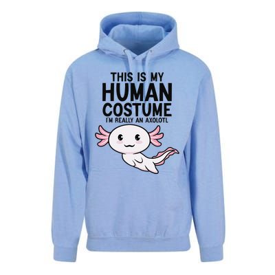 This Is My Human Costume I'm Really An Axolotl  Unisex Surf Hoodie