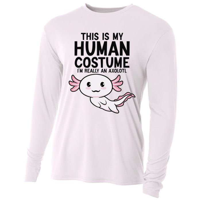 This Is My Human Costume I'm Really An Axolotl  Cooling Performance Long Sleeve Crew