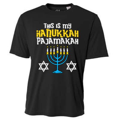 This Is My Hanukkah Pajamakah Menorah Chanukah Pajamas PJs Cooling Performance Crew T-Shirt