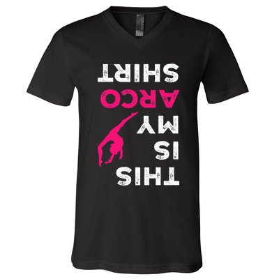This Is My Acro  Gymnastics Gymnast Acrobatics  V-Neck T-Shirt