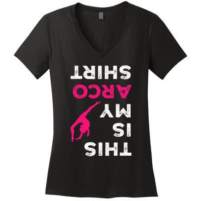 This Is My Acro  Gymnastics Gymnast Acrobatics  Women's V-Neck T-Shirt