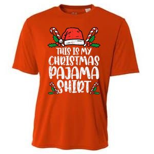 This Is My Christmas Pajama Funny Xmas Pjs Cooling Performance Crew T-Shirt