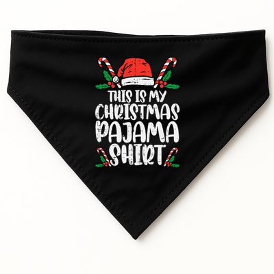 This Is My Christmas Pajama Funny Xmas Pjs USA-Made Doggie Bandana