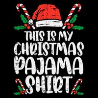 This Is My Christmas Pajama Funny Xmas Pjs 16 in Basic Backpack