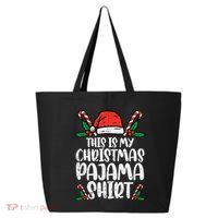 This Is My Christmas Pajama Funny Xmas Pjs 25L Jumbo Tote