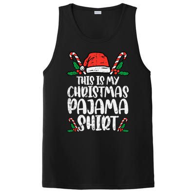 This Is My Christmas Pajama Funny Xmas Pjs PosiCharge Competitor Tank