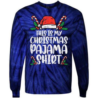 This Is My Christmas Pajama Funny Xmas Pjs Tie-Dye Long Sleeve Shirt