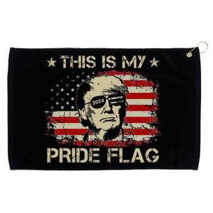 This Is My Pride Flag Trump 2024 American Flag Grommeted Golf Towel