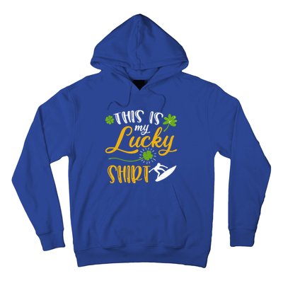 This Is My Lucky Surfing Shamrock Gift St Patricks Day Gift Hoodie