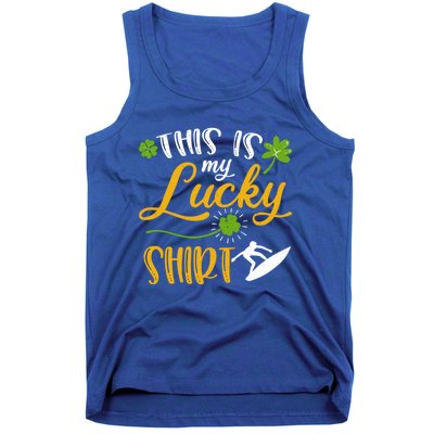 This Is My Lucky Surfing Shamrock Gift St Patricks Day Gift Tank Top