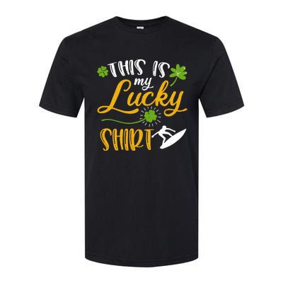 This Is My Lucky Surfing Shamrock Gift St Patricks Day Gift Softstyle CVC T-Shirt