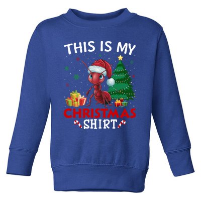 This Is My Ant Santa Hat Christmas Pajama Gift Toddler Sweatshirt