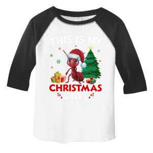 This Is My Ant Santa Hat Christmas Pajama Gift Toddler Fine Jersey T-Shirt