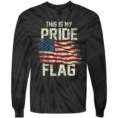 This Is My Pride Flag USA American 4th Of July Patriotic Tie-Dye Long Sleeve Shirt