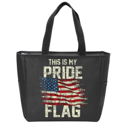 This Is My Pride Flag USA American 4th Of July Patriotic Zip Tote Bag