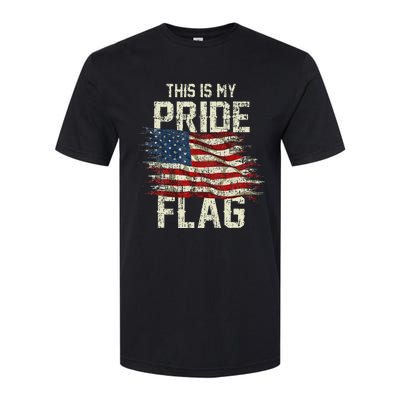 This Is My Pride Flag USA American 4th Of July Patriotic Softstyle CVC T-Shirt