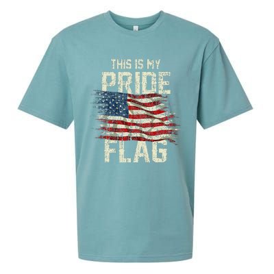 This Is My Pride Flag USA American 4th Of July Patriotic Sueded Cloud Jersey T-Shirt