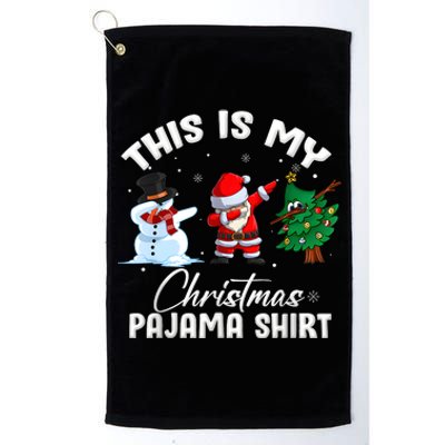 This Is My Christmas Pajama Funny Matching Family Platinum Collection Golf Towel