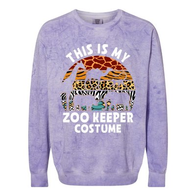 This Is My Zoo Keeper Costume Zoo Garden Animal Lover Keeper Colorblast Crewneck Sweatshirt