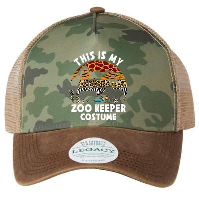 This Is My Zoo Keeper Costume Zoo Garden Animal Lover Keeper Legacy Tie Dye Trucker Hat