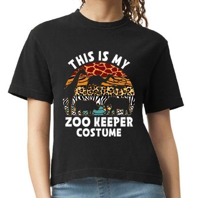 This Is My Zoo Keeper Costume Zoo Garden Animal Lover Keeper Comfort Colors Boxy T-Shirt