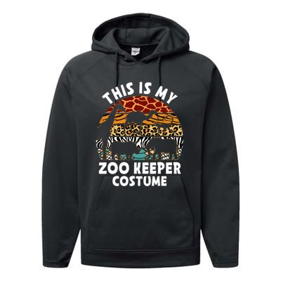 This Is My Zoo Keeper Costume Zoo Garden Animal Lover Keeper Performance Fleece Hoodie