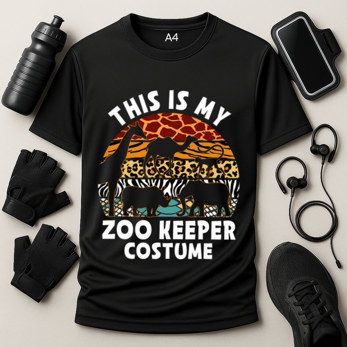 This Is My Zoo Keeper Costume Zoo Garden Animal Lover Keeper Cooling Performance Crew T-Shirt
