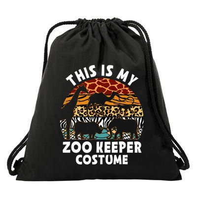 This Is My Zoo Keeper Costume Zoo Garden Animal Lover Keeper Drawstring Bag