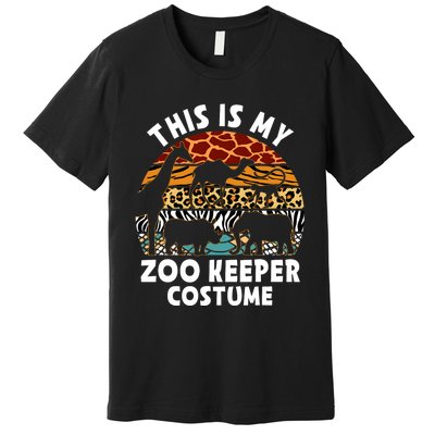 This Is My Zoo Keeper Costume Zoo Garden Animal Lover Keeper Premium T-Shirt