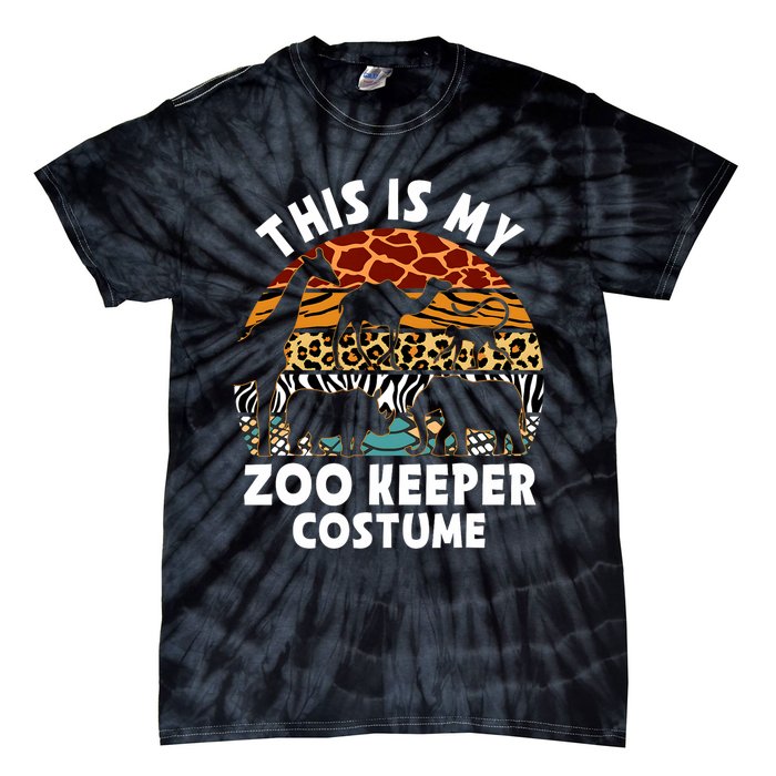 This Is My Zoo Keeper Costume Zoo Garden Animal Lover Keeper Tie-Dye T-Shirt