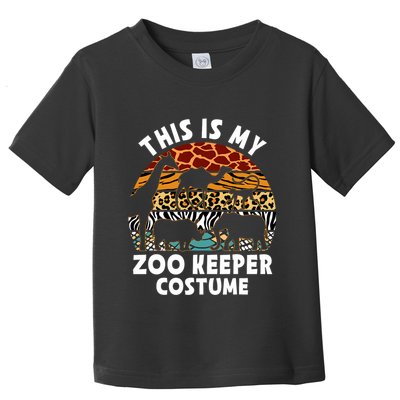 This Is My Zoo Keeper Costume Zoo Garden Animal Lover Keeper Toddler T-Shirt