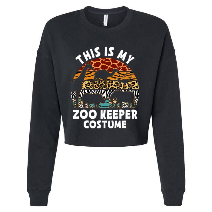 This Is My Zoo Keeper Costume Zoo Garden Animal Lover Keeper Cropped Pullover Crew