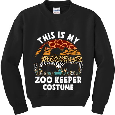 This Is My Zoo Keeper Costume Zoo Garden Animal Lover Keeper Kids Sweatshirt