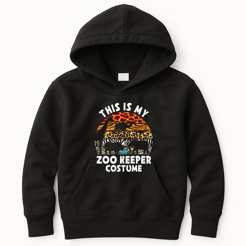 This Is My Zoo Keeper Costume Zoo Garden Animal Lover Keeper Kids Hoodie