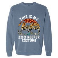 This Is My Zoo Keeper Costume Zoo Garden Animal Lover Keeper Garment-Dyed Sweatshirt