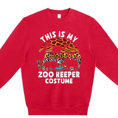 This Is My Zoo Keeper Costume Zoo Garden Animal Lover Keeper Premium Crewneck Sweatshirt