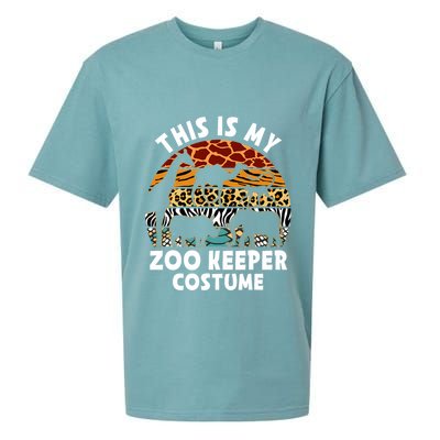 This Is My Zoo Keeper Costume Zoo Garden Animal Lover Keeper Sueded Cloud Jersey T-Shirt