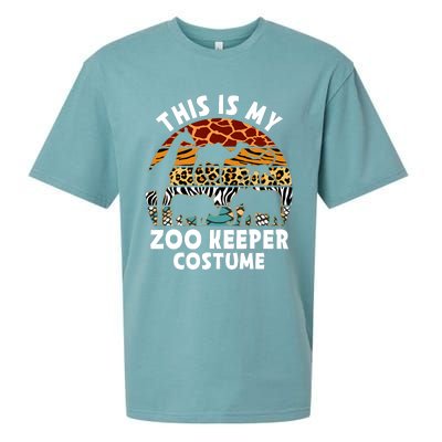 This Is My Zoo Keeper Costume Zoo Garden Animal Lover Keeper Sueded Cloud Jersey T-Shirt