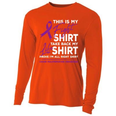 This Is My Fighgift Chiari Malformation Awareness Ribbon Great Gift Cooling Performance Long Sleeve Crew