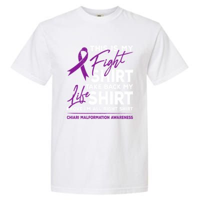 This Is My Fighgift Chiari Malformation Awareness Ribbon Great Gift Garment-Dyed Heavyweight T-Shirt