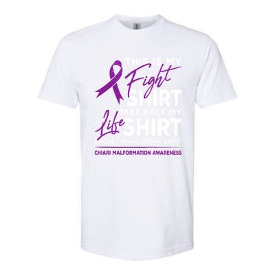 This Is My Fighgift Chiari Malformation Awareness Ribbon Great Gift Softstyle® CVC T-Shirt