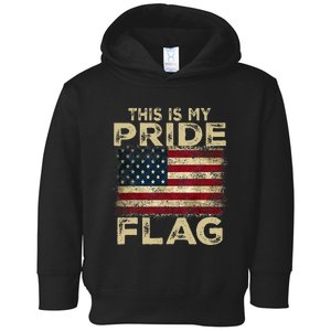 This Is My Pride Flag Usa American 4th Of July Patriotic Toddler Hoodie