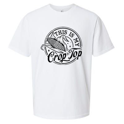 This Is My Crop Top Corn Lover Funny Farmer Farming Sueded Cloud Jersey T-Shirt